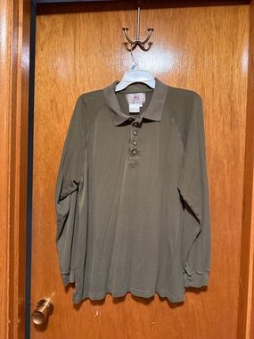 The Territory Ahead Olive Long-Sleeve Polo Shirt